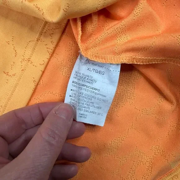 Under Armour Womens XL HeatGear Racerback Tank Top Orange Peach Activewear - Picture 6 of 6